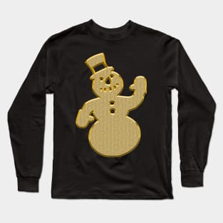 Merry Christmas Golden Santa Long Sleeve T-Shirt